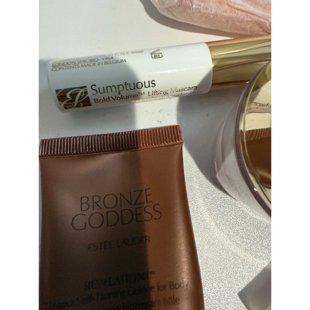 Estee Lauder Resilience Lift Bronze‎ Goddess Lipgloss Mascara 6 pc Travel Set J